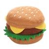 3x Dog Hamburger Chews Squeaky Squeaker Rubber Puppy Chewing