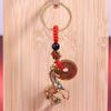 2026 Year Of Chinese Zodiac Horse Lucky Pendant Keychain Brass Feng Shui Wealth Car Key Ring Women Men Bag Pendant Jewelry Gift