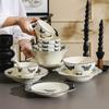 Ins butterfly dish tableware ceramic rice bowl high popular level plate bowl full set of household bowl set butterfly bowl plate