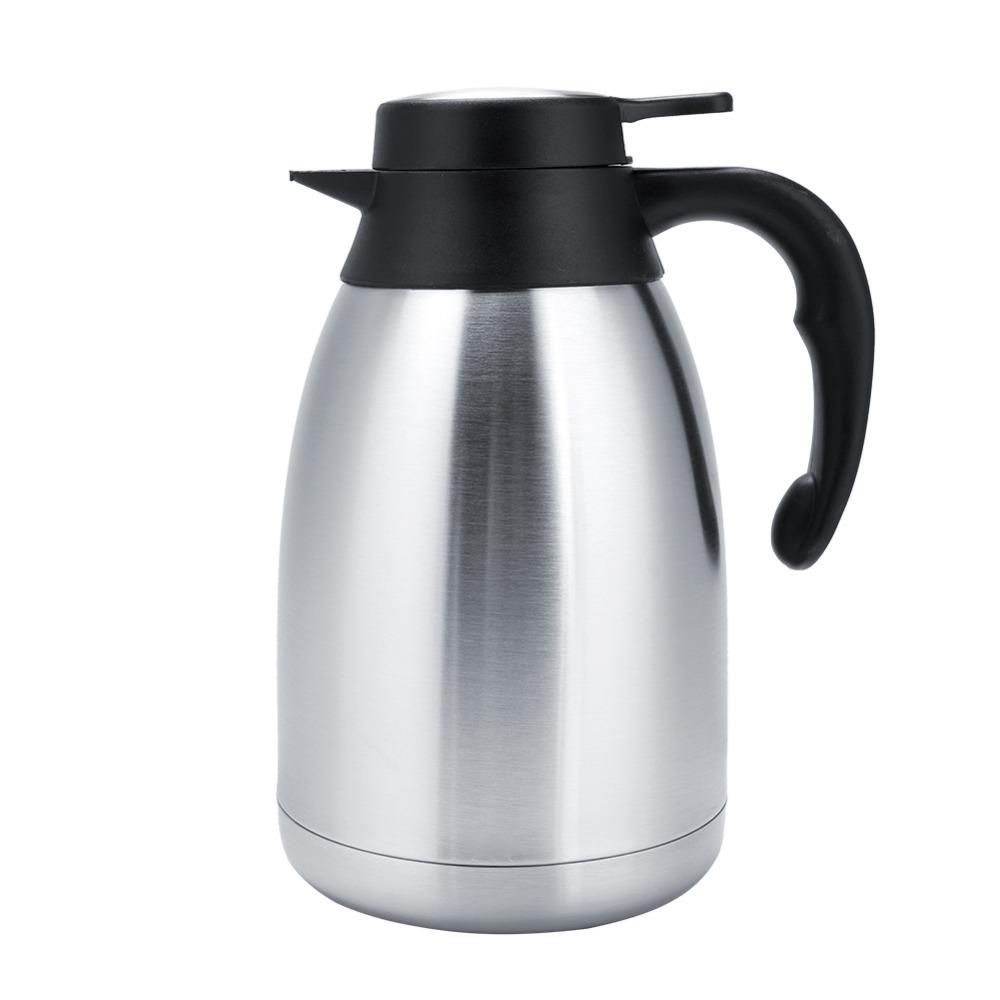 Stainless Steel Vacuum Insulated Water Pot Vacuum Insulated Silver Stainless Steel Thermos 1.5L/2L Capacity Coffee Pot