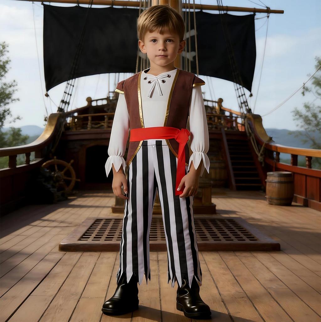 Halloween Pirate Costume Set for Party Performances
