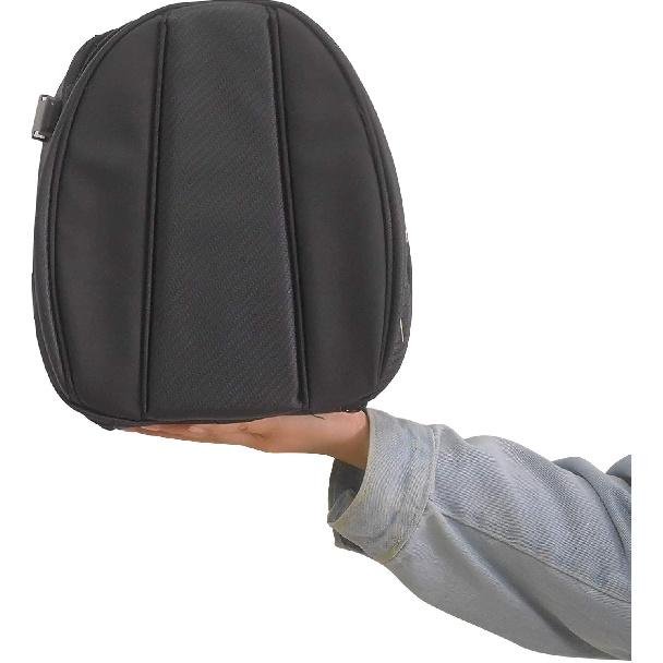 Motorcycle Tail Bag, Motorbike Saddlebags, Waterproof Rear Seat Bike Backpack, Multifunctional Luggage Suitcase, PU Leather Sport Bags, 15 L (Black)