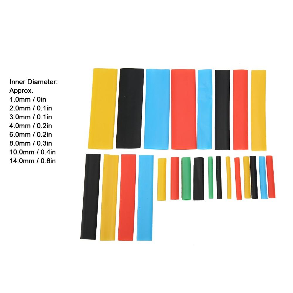 328PCS 2:1 Shrinkage Heat Shrink Tubing 8 Size  5 Colors Wire Wrap Cable Sleeve  DIY Projects