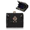 Size F [Anna Sui] Bi-fold Wallet, Serpent, Women's, Black,