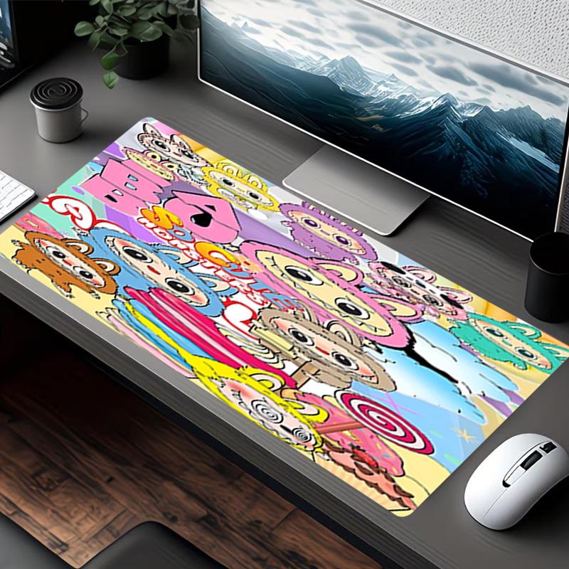 Labubu Print Mouse Pad, for Keyboard Pad Laptop PC Mat for Office Home Use, Desk Decor, Perfect Birthday Gift for Gamers