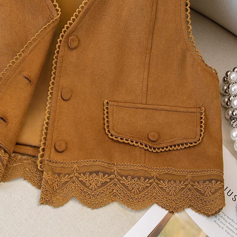 Sylvaire Women's Retro Lace Patchwork Vest