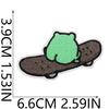 Animated Frog Embroidery Cloth Sticker Knife Frog Patch Sticker Clothes Decoration Milk Tea Frog Computer Embroidery Sticker Ironing