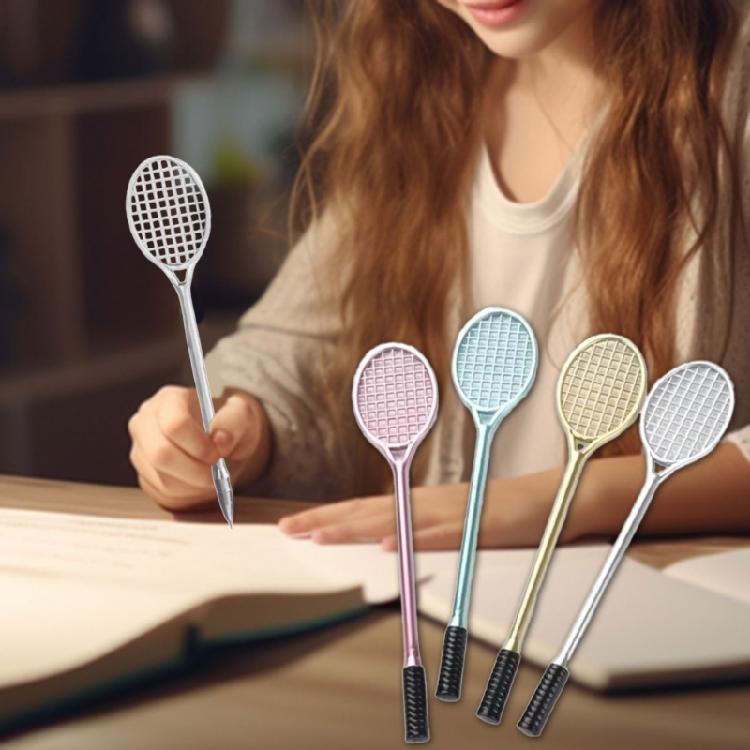 Miniature Tennis Racket Shaped Ballpoint Pen Practical Smooth Writing Pen Office School Supplies Drawing Stationery