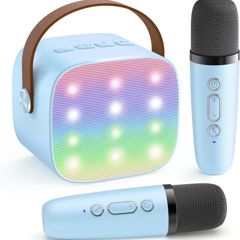 Bluetooth Wireless Microphone with Built-in Speaker, Home KTV Subwoofer, All-in-One Karaoke System