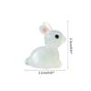 10pcs Cute Luminous Resin Easter Bunny Ornament Glowing in the Dark Miniature Rabbits Figurines Micro Landscape Decor