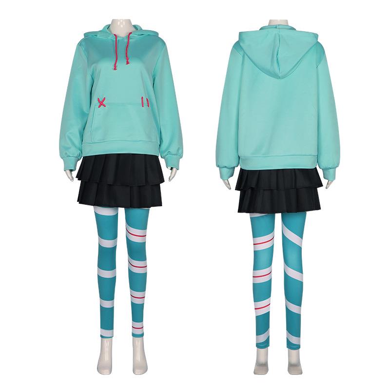 Wreck-It Ralph 2 Vanellope Anime Cosplay Costume for Halloween Children 130