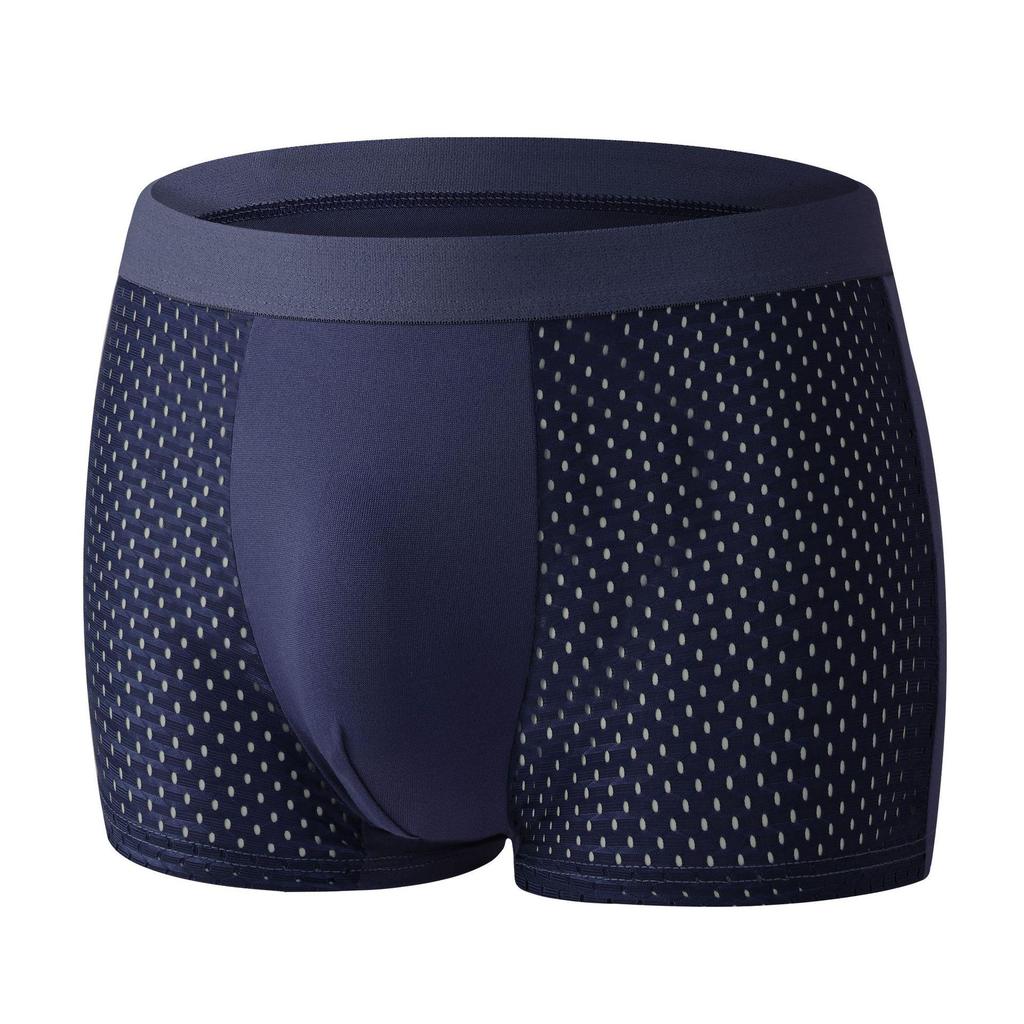 Pánské prodyšné síťované slipy z ledového hedvábí s vysokou elasticitou