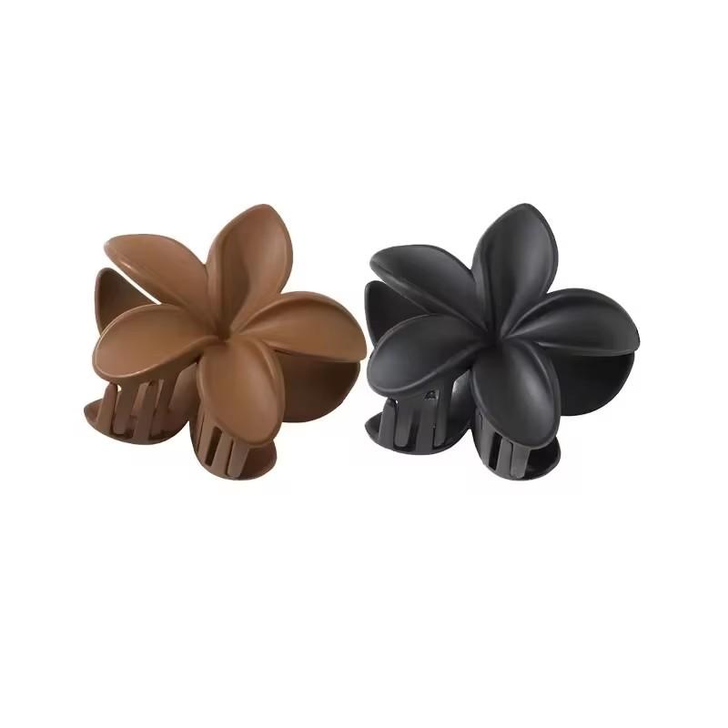1/2Pcs Gradient Colored Flower Acrylic Hair Claws Clip Women Girls Sweet Hairpins Beach Hawaiian Style Hair Accessories