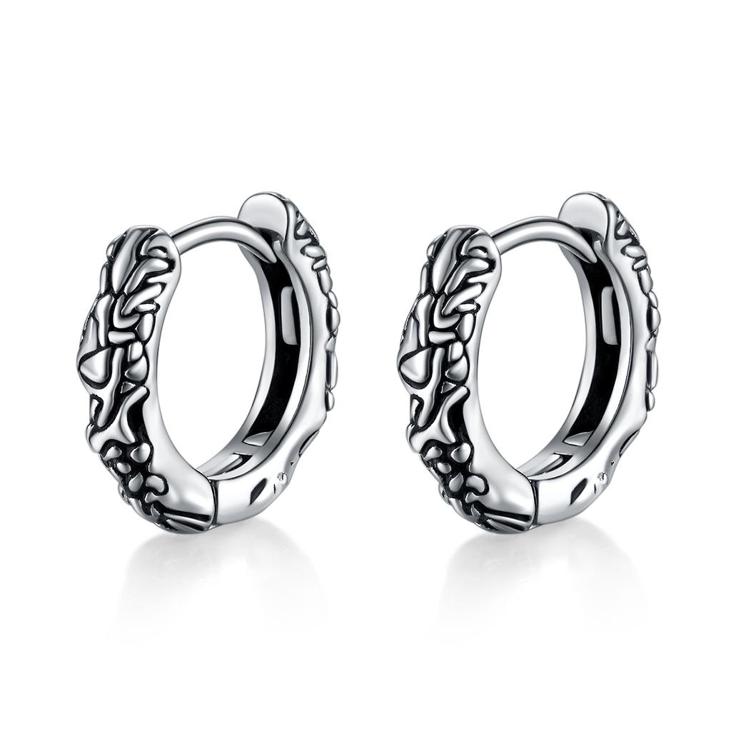 2 Stück/1 Paar Herrenohrringe Einzigartiges Design Kleine Creolen für Damen Edelstahl Vintage Farbe Punk Gothic Trend Schmuck