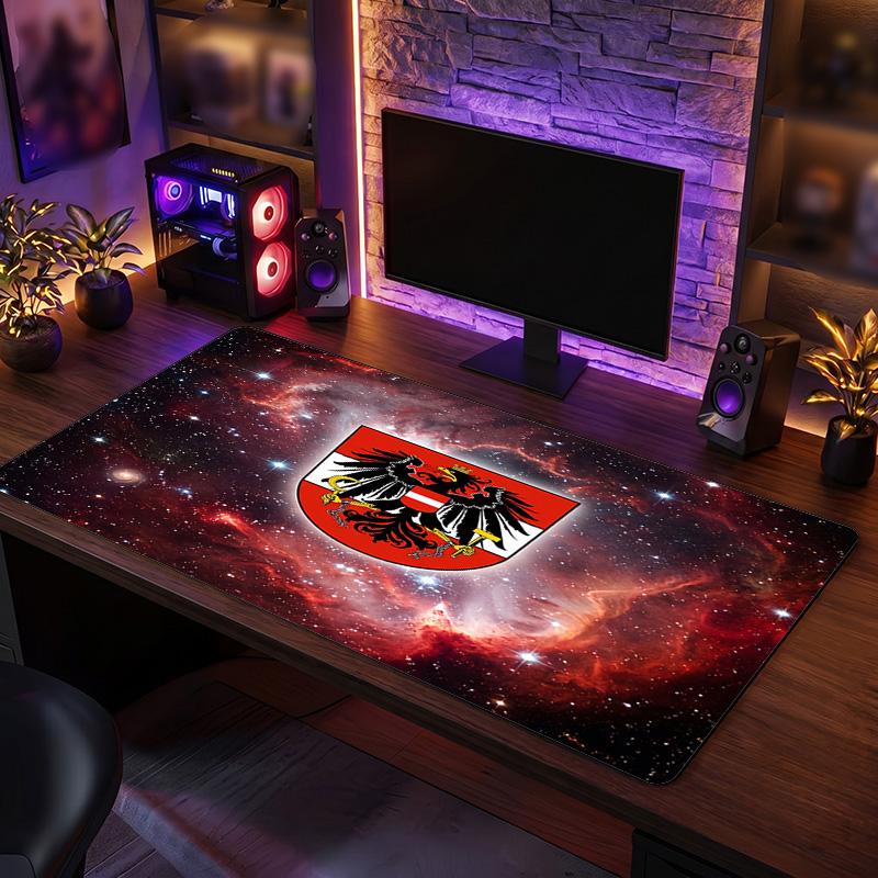 Austria Football Crest Mouse Pad, Extended Non Slip Rubber Desk Mat for Gaming Office Laptop Fan Gift