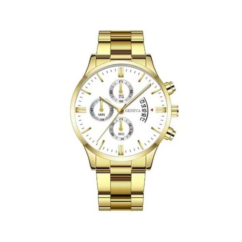 Fashion business three-eye six-pin calendar men's watch men's watch steel belt men's one