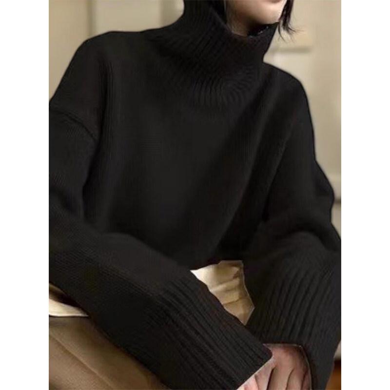 Basic House Women s 100% Wool High-Neck Sweater XL