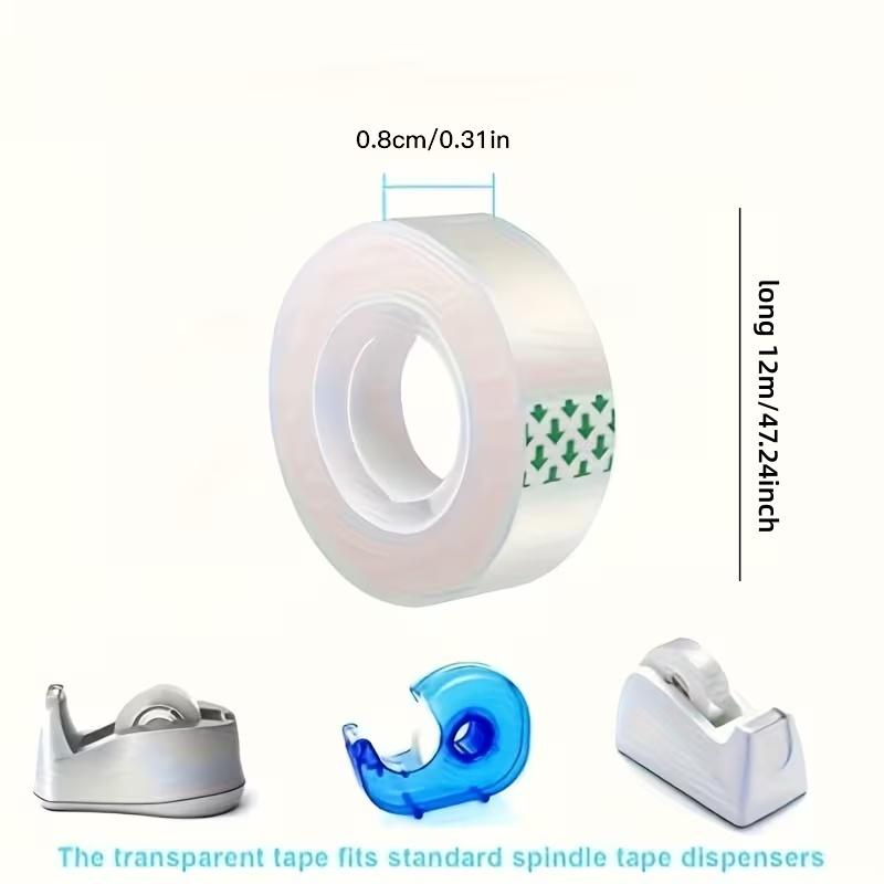 10 Rolls High-Quality Clear Adhesive Tape for Gift Wrapping, Crafts, Office & Home, Fits Tape Dispensers