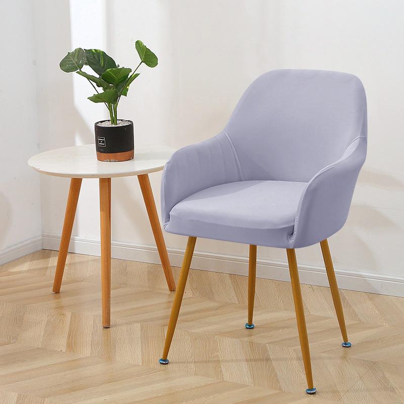 Spandex High Arm Chair Cover  Elastic Solid Color Dining Chair Slipcover Removable Seat Protector for Wedding Hotel Home Decor