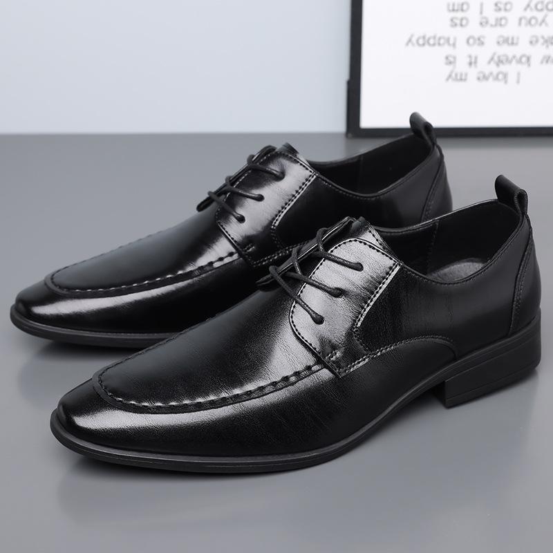 

Designer New British Gentleman Formal Dress Shoes For Men Black Lace Up Party Wedding Homecoming Footwear 38
