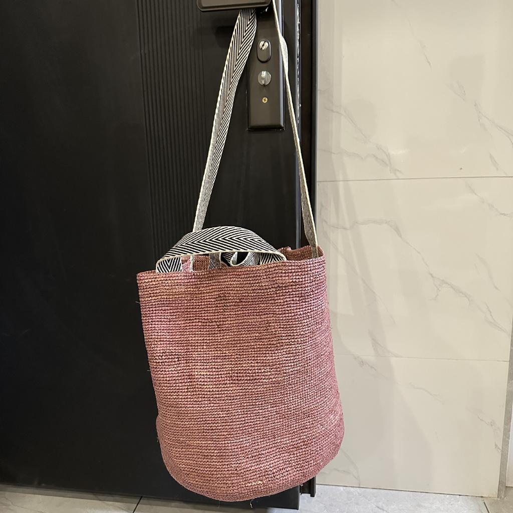 Summer Raffia Straw Bag Large Capacity Woven Beach Bags for Women Handbag Bohemian Rattan Tote Shoulder Bag Travel Basket Bags