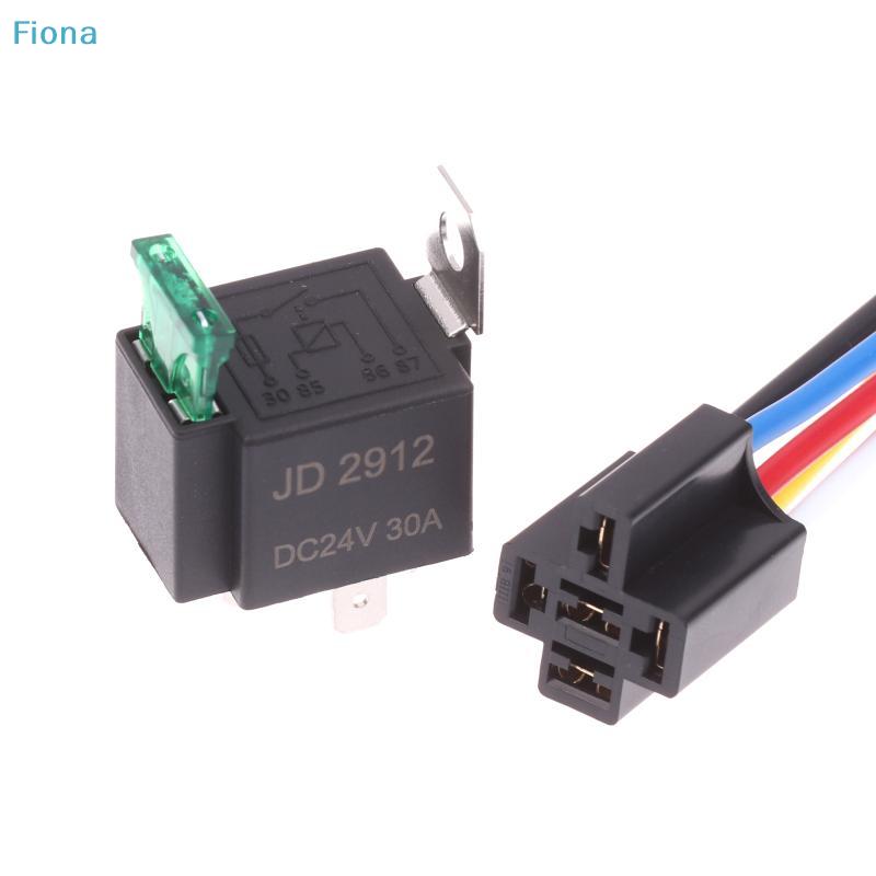 4/5 Pin SPST Fuse Relay For Car Truck Waterproof 12V 24V 30A Fuse Relay Switch With 14AWG 16 AWG Wire