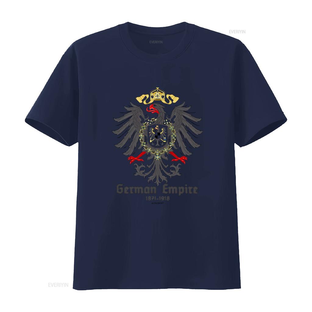 Empire Allemand 1871 1918 T-shirt avec Design Emblème Aigle Allemagne Empereur Reich Guillaume Style Prusse vintage Lavé Respirant
