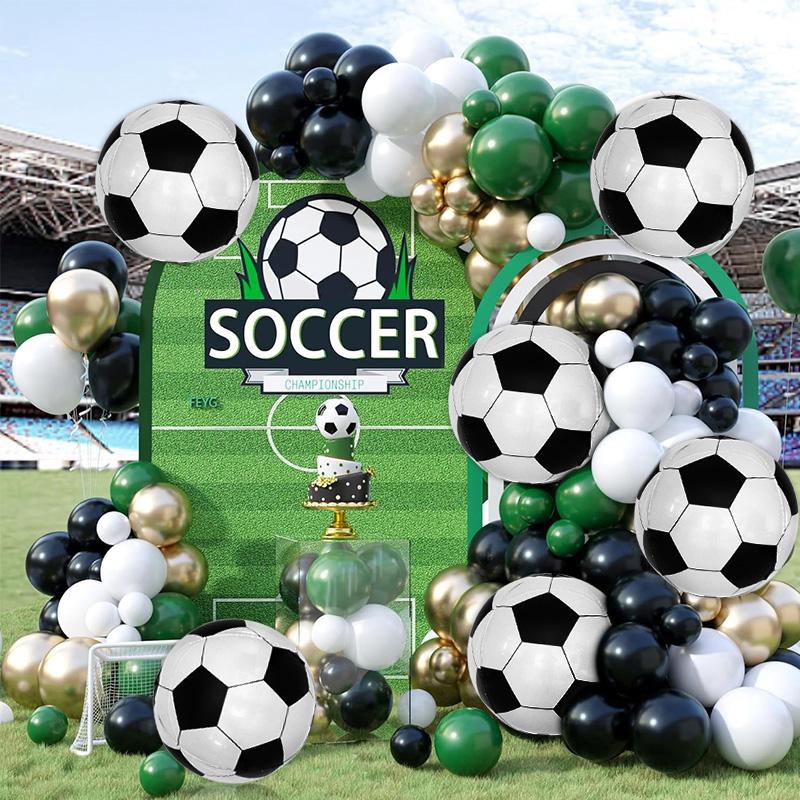 5/10 Stück 22 Zoll Fußball Folienballons Fußball-Thema Partydekoration Zubehör Kinder Jungen Sport Geburtstagsmitgebsel Helium Globo