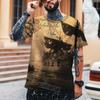 Hip-hop Retro Map Coordinate Tričko Pánské 3D strojový potisk Tričko nadměrné velikosti Street Summer Krátký rukáv 2022 Značka Top