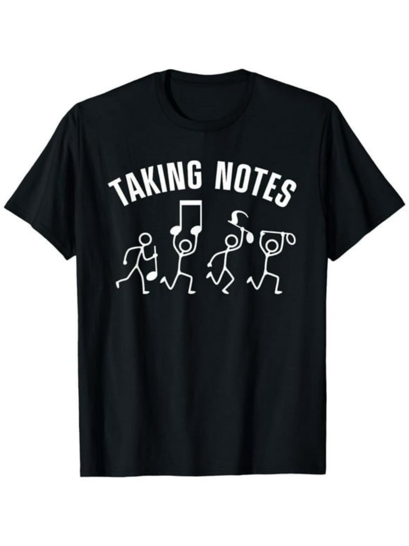 Men s Fun Music Art T-Shirt Unisex Musical Note Funny Style for Music Lovers Daily Casual Sportswear Comfortable fit S разноцветный