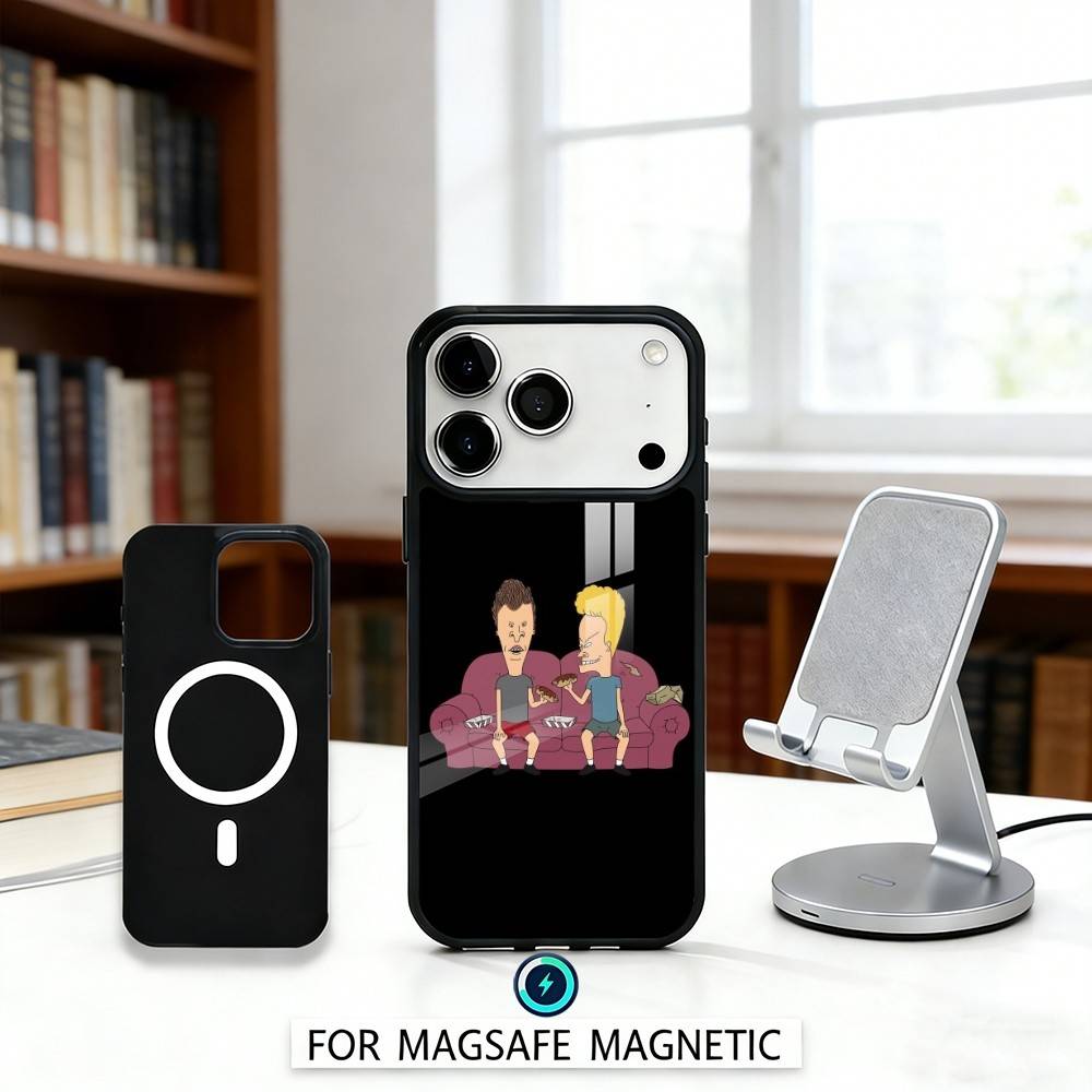Cartoon B-Beavis And Butt-Head Phone Case For iPhone 17,16,15,14,13,12,Pro,Max For Magsafe Magnetic Wireless Charging