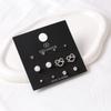 Dieuamour [12Pack] Pretzel Pearl Daily Earring Set