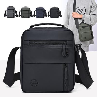 Men's Crossbody Bag - Multi-Compartment Business Shoulder Bag with Adjustable Strap, Compact Design for Travel & Everyday Use
