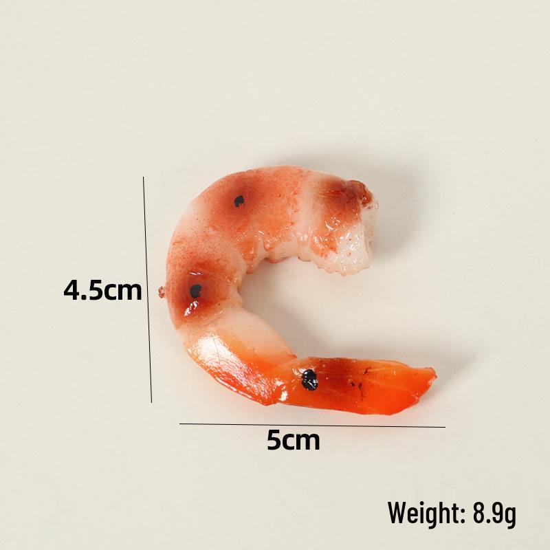 PVC Shrimp Keychain Props - Funny Kitchen & Dining Toy Models