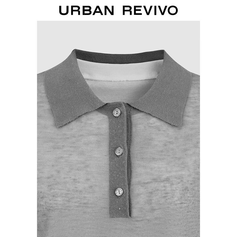 UR Women's 2025 Summer Simple Polo Knit Short Sleeve Top