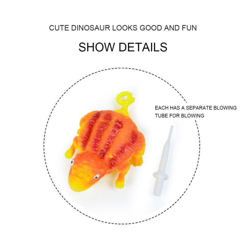 Kids Toy Funny Blowing Animals Toys Dinosaur Anxiety Stress Relief Inflatable Balloon Squeeze Ball