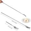 Extendable Fork Long Telescopic Fork with Extendable Handle Stainless Steel Dinner Forks, Extending for BBQ Tableware Supplies, Extends 25.4 Inch (1