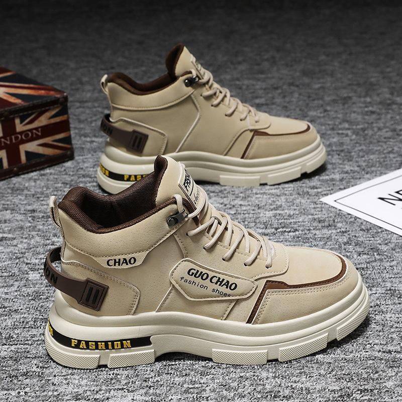 Spring new breathable high-top shoes non-slip and wear-resistant casual short boots labor insurance shoes