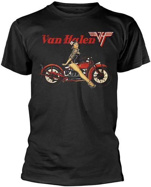 Van Halen Motorcycle Pin-Up T-Shirt Unisex Cotton All Sizes Reprint S
