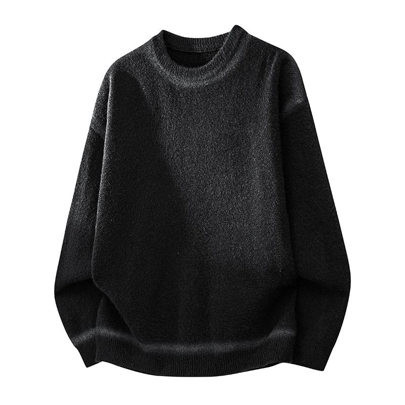 Autumn and Winter Sweater Solid Color Round Neck Long Sleeve Pullover Fashion Top