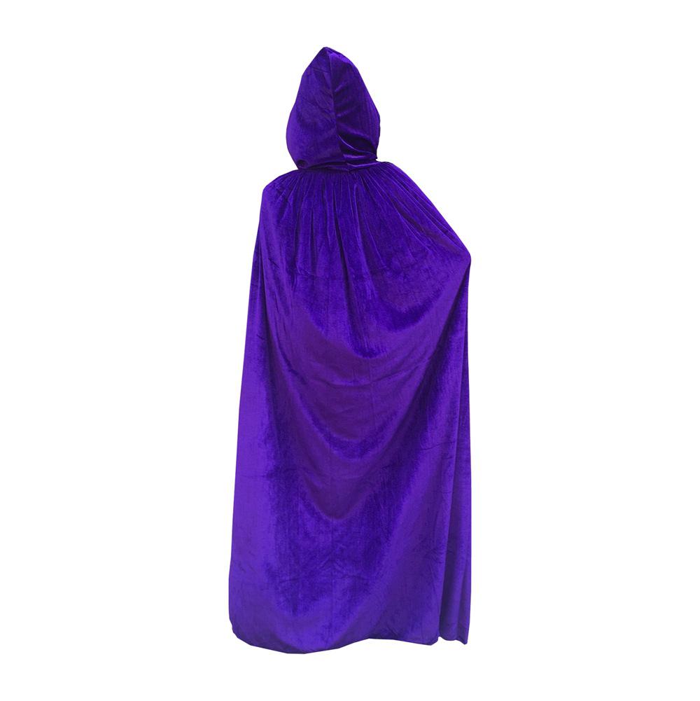 Adult Velour Grim Reaper Floor-Length Cape
