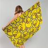 Yellow Classic Rubber Duck Beach Towel Colorful Bath Towels For Girl Microfiber Quick Dry Custom Sand Free Beach Yoga Spa
