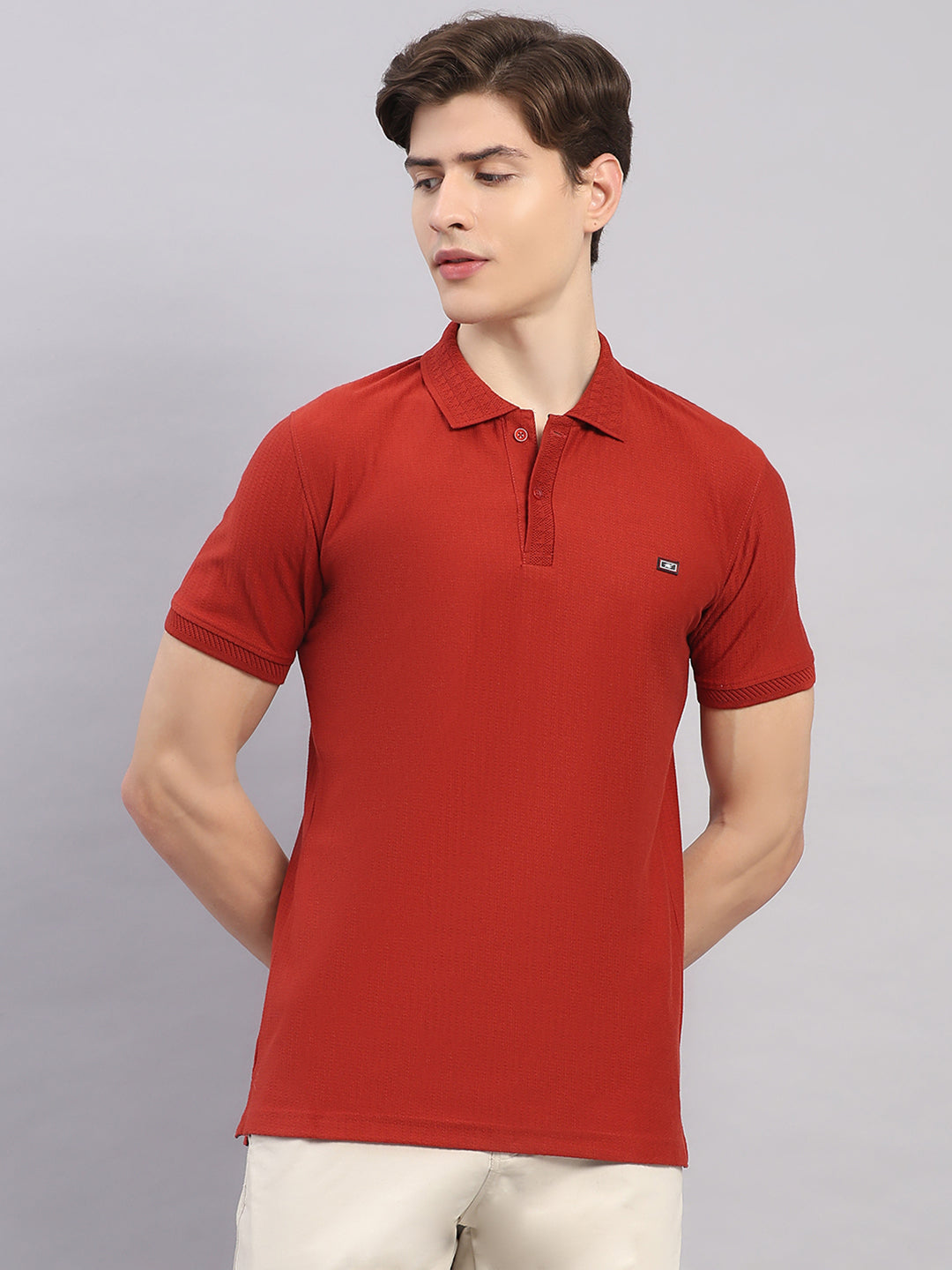 Monte Carlo Men Regular Fit Rust Tshirt M ржавый