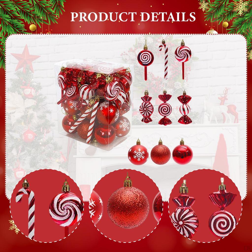 Christmas Tree Hanging Ornaments Charm Pendants Reusable Ornament Decorations for Cafe