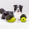 Haustierspielzeug Zahnpflege Eingebautes Schallloch Hundespielzeug Plüsch und Latex Dual Touch Igelform Spielzeug für interaktives Training