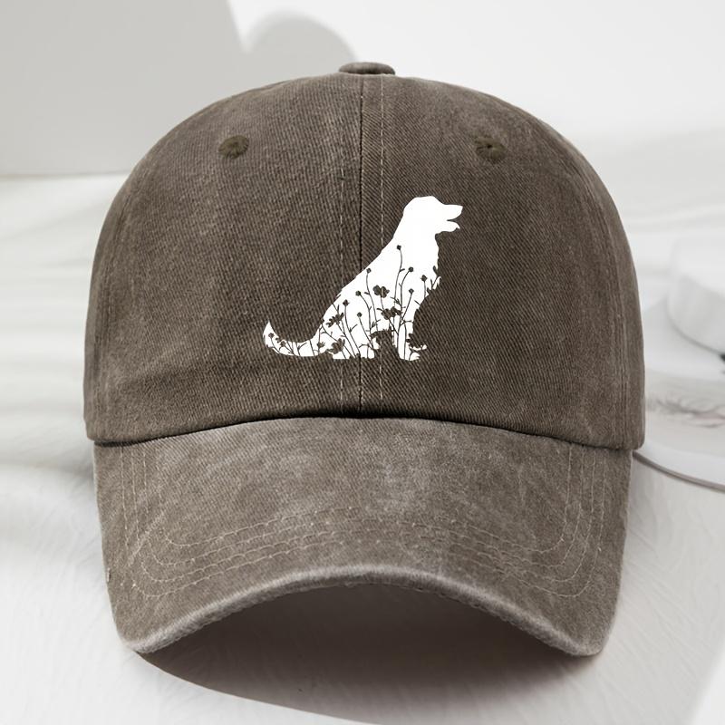 Retro Dog Baseball Cap Adjustable Outdoor Casual Hat