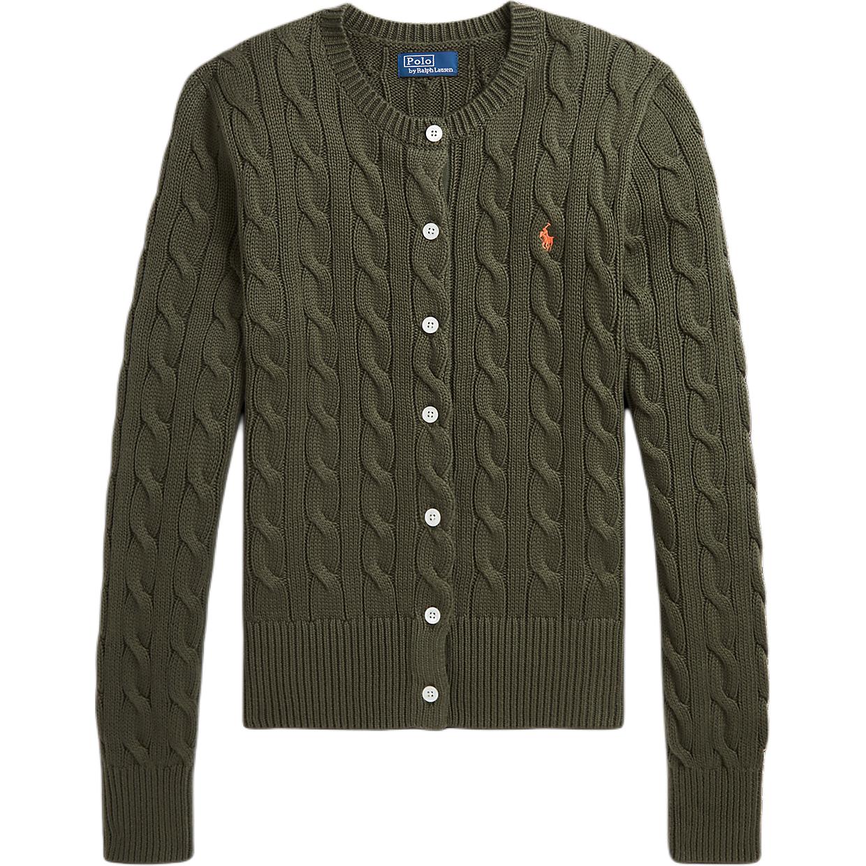 

Polo Ralph Lauren Однотонный Однобортный С Круглым Вырезом С Длинным Рукавом Вязаный Свитер Женский свитер Оливковый WMPOSWENDW20355-300 S