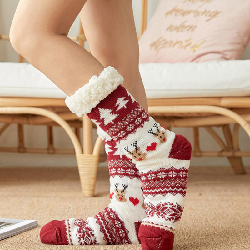 Spean Microfiber Christmas Socks Sleep Knee Socks