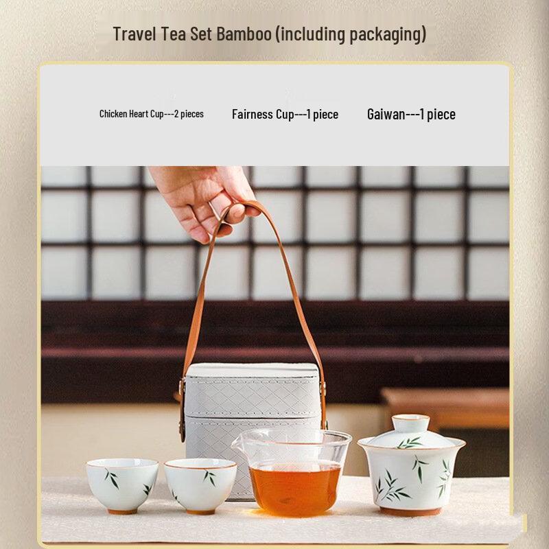 Hand-painted Blue & White Porcelain Portable Tea Set