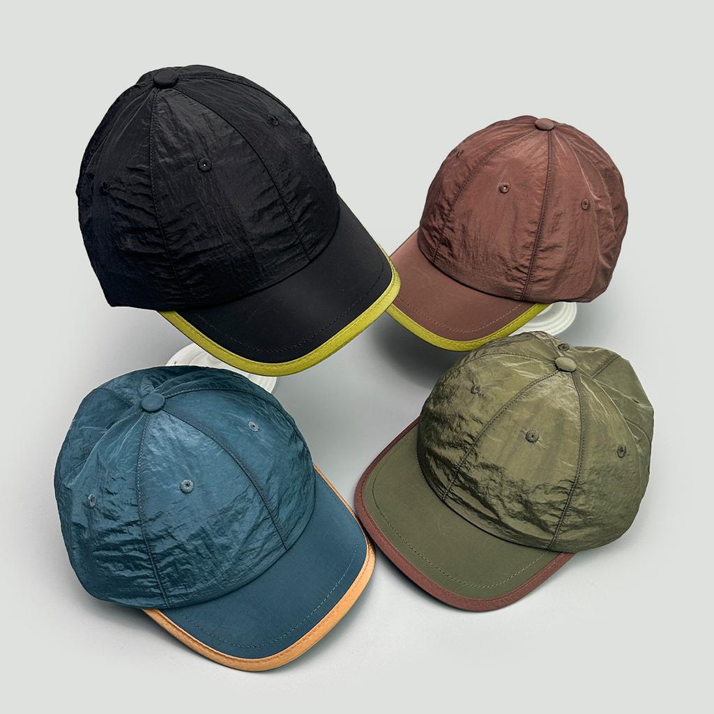 Thin Short Brim Color Matching Baseball Cap Men'S And Women'S Sunshade Quick-Drying Street Outdoor Cap